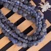 Natural Stone Black Weathered Agates Round Beads for Jewelry Making 15'' Strand