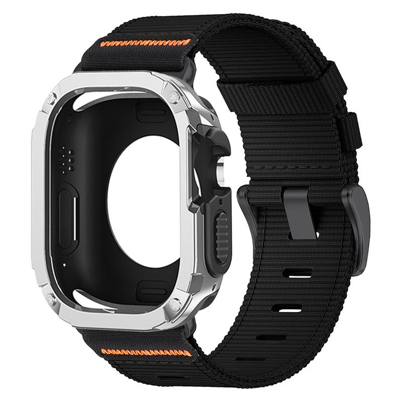 Чехол + Нейлоновый ремешок для Apple Watch Серии 11 10 42 46 мм Ultra 3 49 мм Защитный TPU PC Чехол для Iwatch 987 44 45 мм 6SE54 40 41 мм