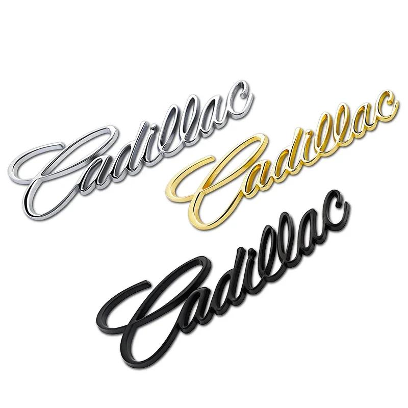 Для Cadillac Буквы Escalade CT5 CT6 XT5 XT6 DTS SLS XLR ATS SRX Tiburon Логотип Металл Автомобиль Боковое Крыло Задняя Наклейка Аксессуары