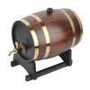 3L Retro Style Oak Wood Red Wine Brandy Whisky Barrel Keg Bucket Container with Faucet
