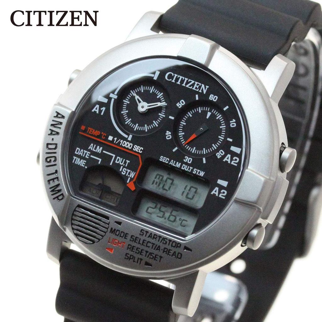 Citizen Ана-Цифровые часы с термометром JG0070-11E Эксклюзивная модель для розничных магазинов для мужчин и женщин