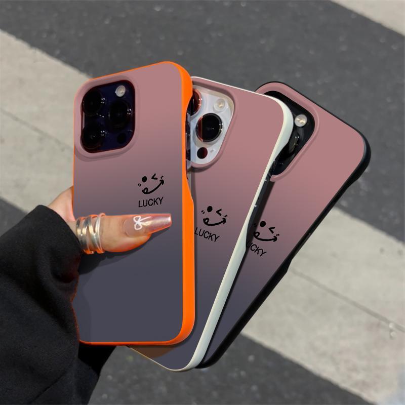 Lucky Smile Подходит для iPhone 16 15 14 13 12 11 Pro Max 14 15 16 Plus Новый Полупрозрачный Противоударный Чехол для Телефона