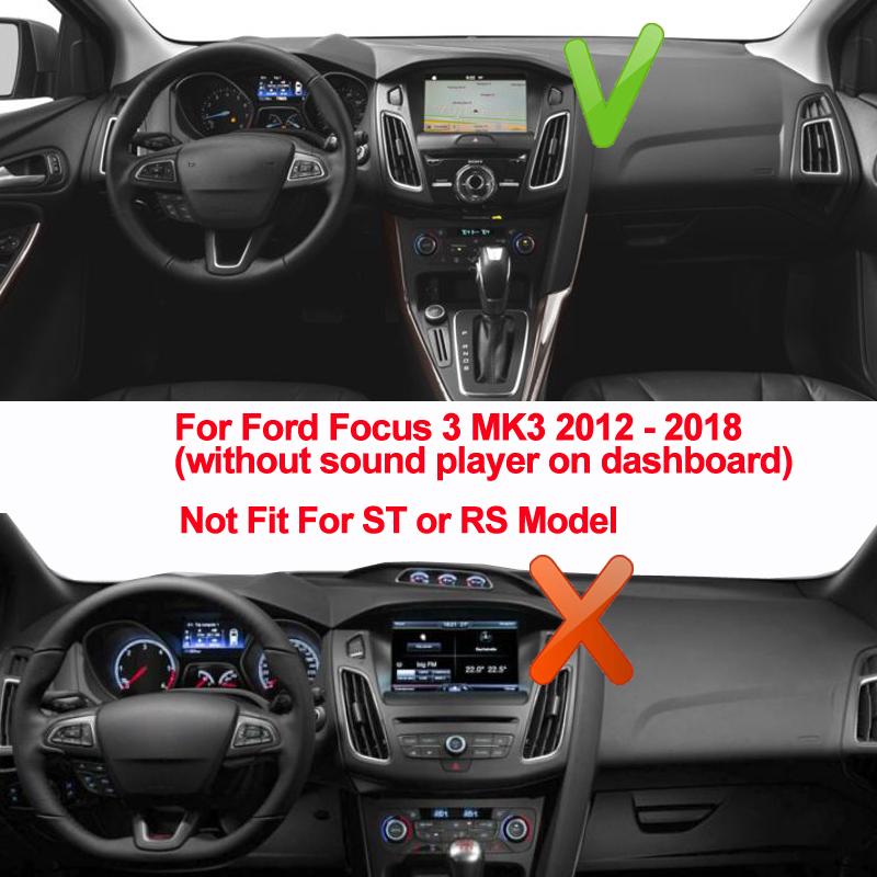 Для Focus 3 MK3 2012 2013 2014 2015 2016 2017 2018 крышка приборной панели автомобиля коврик для приборной панели противоскользящий коврик с защитой от ультрафиолета
