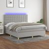 VidaXL Slatted Bed Base with Mattress and LED, Upholstered Bed, Double Bed, Adult Bed for Interior Bedroom, 3135765