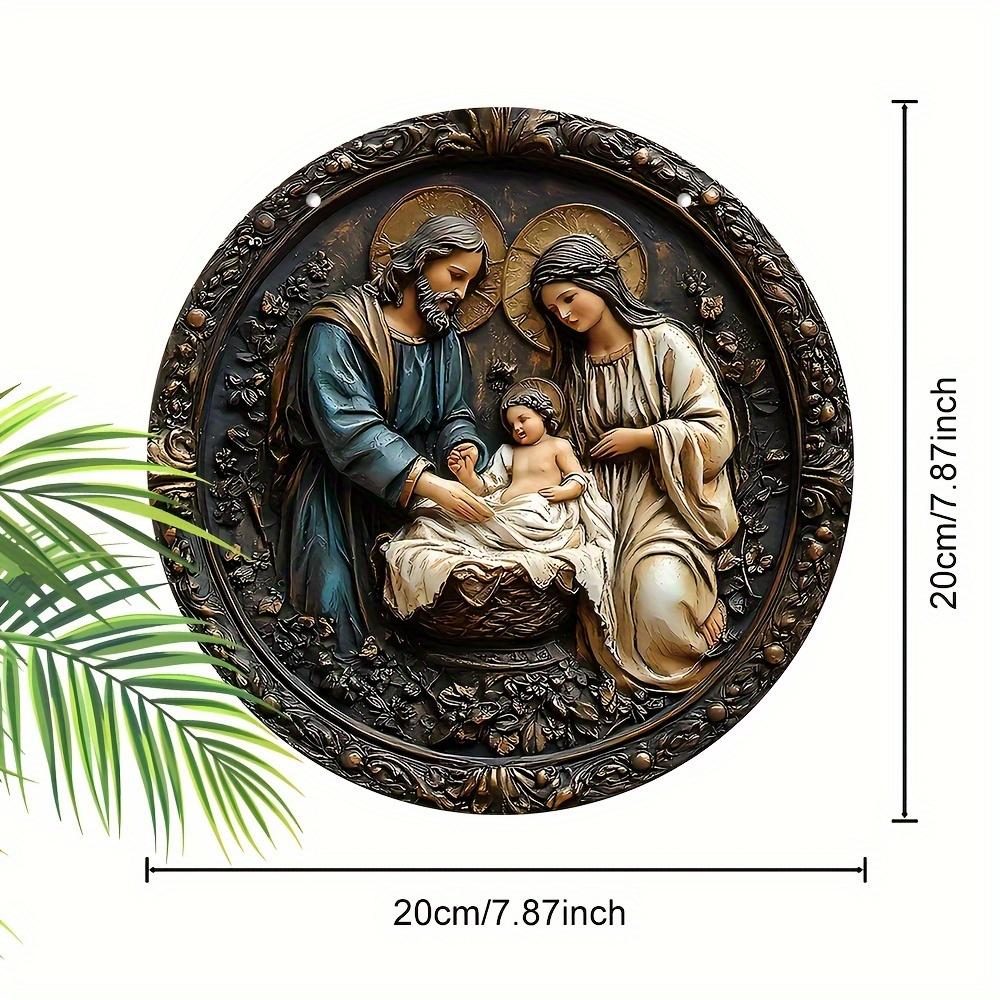 5 шт. очаровательных круглых деревянных рождественских знаков диаметром 7,87 дюйма — идеально подходят для венков, входной двери и домашнего декора | Идеальный подарок для друзей и семьи