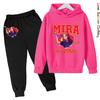 Girls Hoodie Tracksuit KPop Demon Hunters Character Hoodie MIRA HD Print RUMI Autumn Kids Hoodie Set ZOEY Thin Fleece Hoodie Set