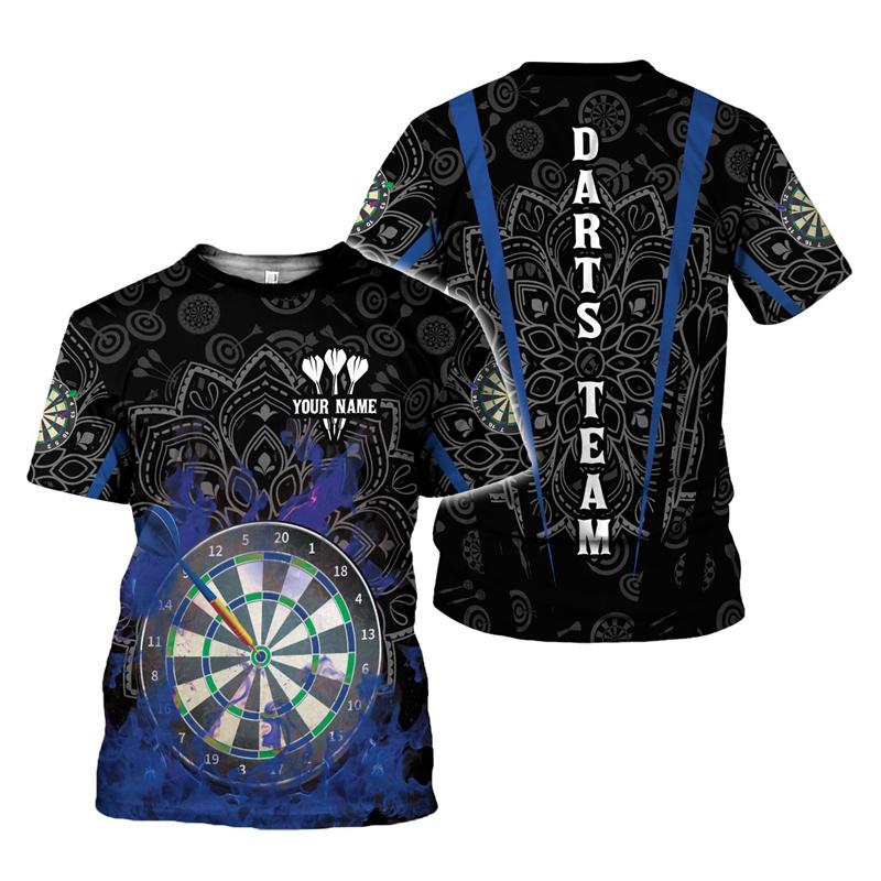 Персонализированная 3D-печатная футболка с изображением дартсмена, футболка для фанатов дартса, летние свободные топы с коротким рукавом, одежда