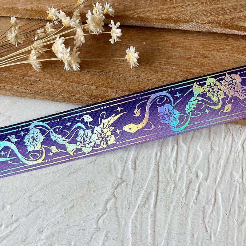 2,5 см x 4,5 м/рулон Упаковочные ленты Декоративные Разноцветные Брошь Значок Рисунок горячего тиснения Головной убор Шляпа Мультяшная Подарочная коробка