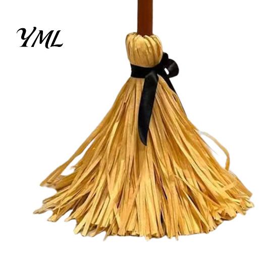 Spooky Haunted House Props Halloween Sound Broomstick, Moving Witch Broom Prop with Effects, Automatic Magic Toy for Party, Cosplay Costume Accessory