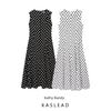 Kaslead New Women Clothes Western Style Fashion Slimming Polka Dot Midi Sleeveless Dress 2183057