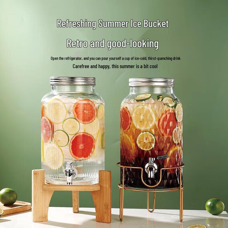 Glass Beverage Dispenser with Tap