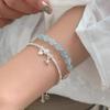 Silver Pearl Shattered Bracelet Women Ocean Star Shell Minimalist Jewelry Gift