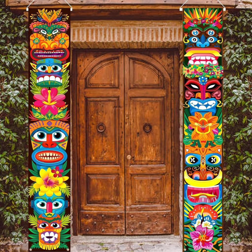 Spring Summer Banner 70x12 Inch Vertical Spring Summer Door Banners Door Decorations Hanging Purple Floral Welcome Porch Signs Outdoor Summer