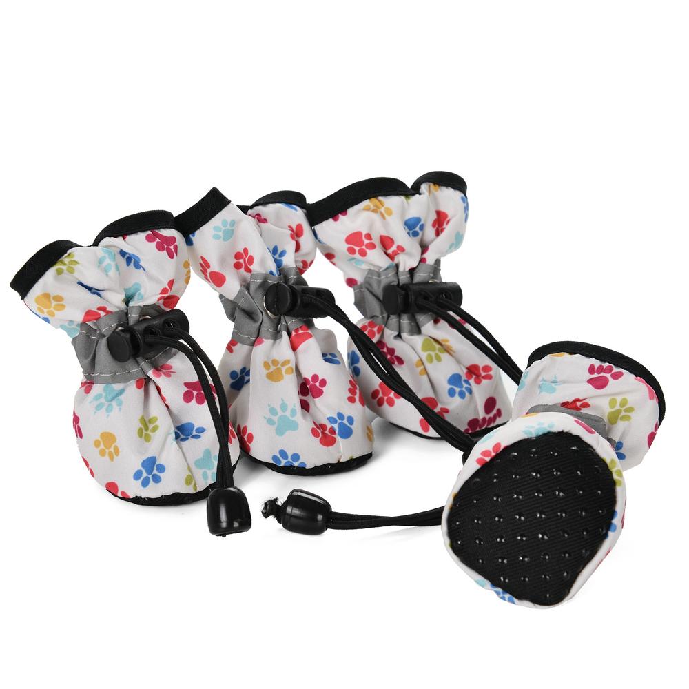 Осенние 4 шт. обувь для маленьких средних собак, кошек, мягкие противоскользящие ботинки для собак, защита лап для щенков, пинетки, обувь для собак, обувь для высоких температур, тротуарные ботинки
