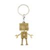 Винтажный брелок из бронзового металла, двусторонний робот, брелок для сумки, парный кулон для выпускного подарка