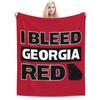 Одеяла I Bleed Red Georgia UG Bulldog Pride, мягкое теплое фланелевое одеяло, плюшевое одеяло для кровати, гостиной, пикника, путешествия, домашнего дивана