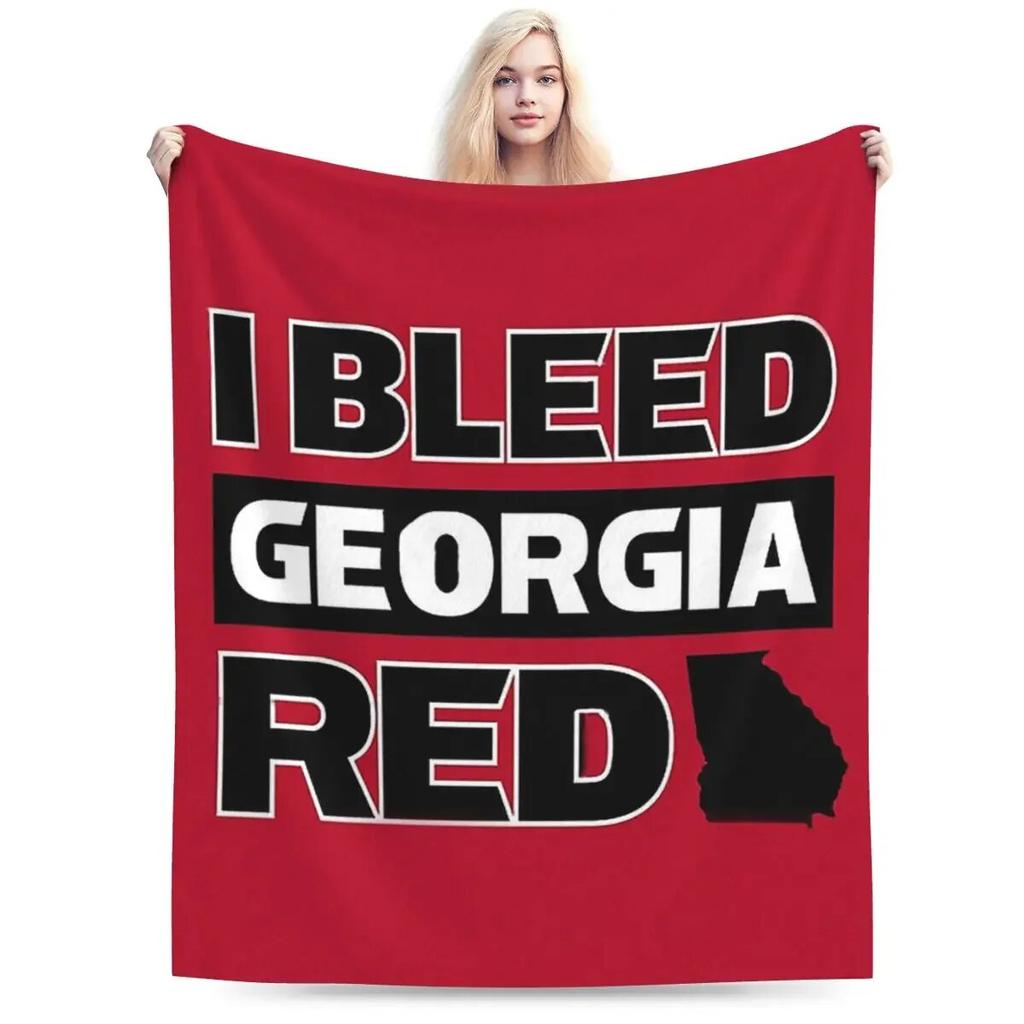 Одеяла I Bleed Red Georgia UG Bulldog Pride, мягкое теплое фланелевое одеяло, плюшевое одеяло для кровати, гостиной, пикника, путешествия, домашнего дивана