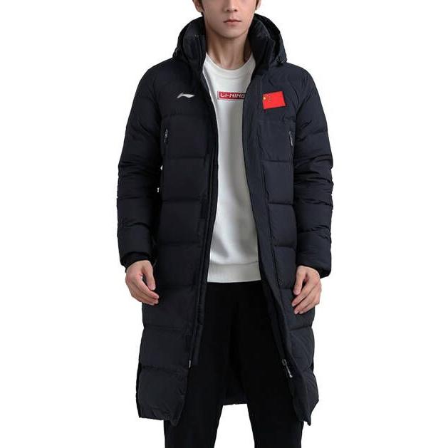 Мужская зимняя пуховая куртка Li Ning Черная AYMR113-3