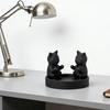Мультяшный Держатель для Свечей в Виде Кошки Декоративный Милый 3D-Печатный Подсвечник Кольцеобразной Формы Черный Котёнок Украшение Уютная Атмосфера