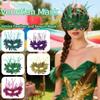 Half Face Feather Mask Comfortable Wear Masquerade Mask Performance Mask  Photography Prop