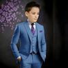 Suit For Boys Yellow 3 Piece Wedding Kids Groom Tuxedo Formal Peak Lapel Party Prom Kids Clothes  Children Suits
