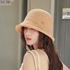 Вязаная шляпа Женская летняя солнцезащитная шляпа-ведро Полая дышащая шляпа-рыбака Шляпа-ведро Шляпа от солнца для улицы