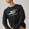 Skechers GODRI T-Shirts Men's Carbon Black (0018) Crew Neck Moderate Straight Fit P425M064-0018