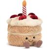 Happy Birthday Sweet Cake Plush Doll Stuffed With Leg Smiling Face Plushie Party Decor Kids Gift