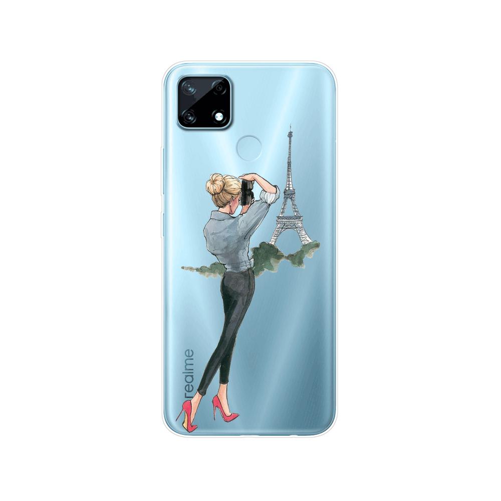 Для Realme C12 C25 C25S 7i Global Чехол Силиконовая задняя крышка для Realme Narzo 20 30A Чехол для телефона ТПУ Мягкий чехол-бампер Etui