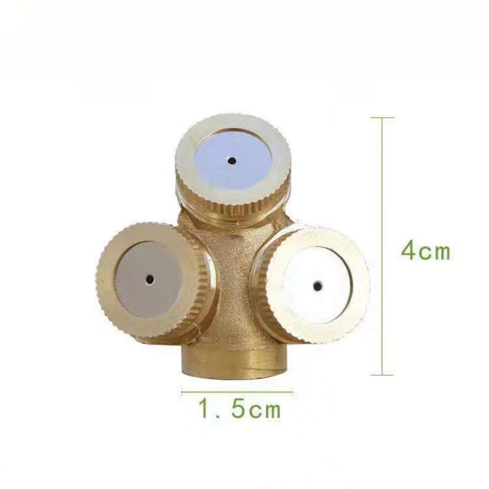 Water Sprinkler Mist Nozzles Brass Multiple Nozzle Head Nebulizer Hose Connector  Garden Tools