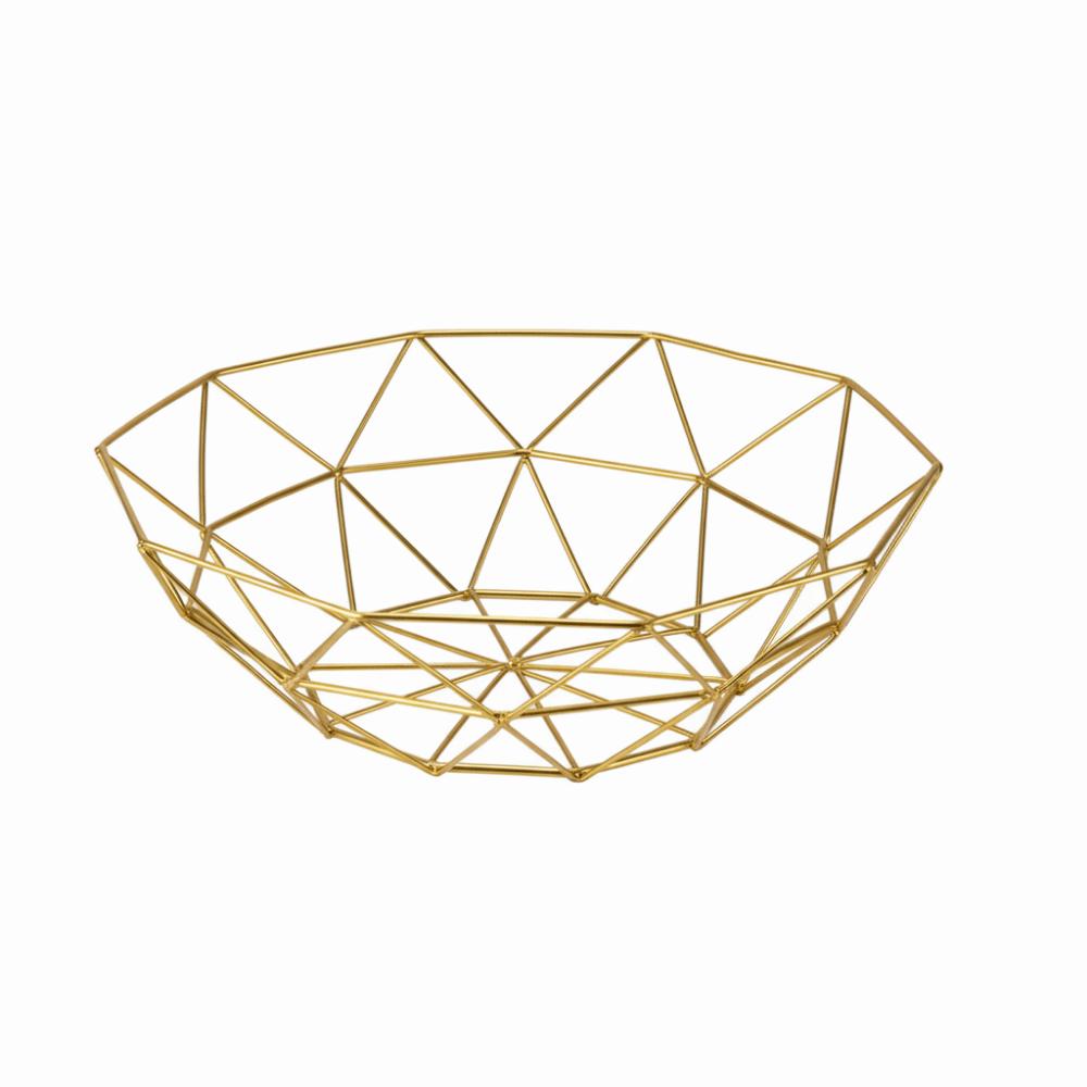 Высококачественная железная корзина для фруктов цвета черного золота разных размеров, домашнее хранение, металлическая тарелка для фруктов, миски для хранения овощей, кухня