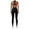 Европейский и американский сексуальный комбинезон для йоги с открытой спиной - высокоэластичные цельные брюки для активного отдыха