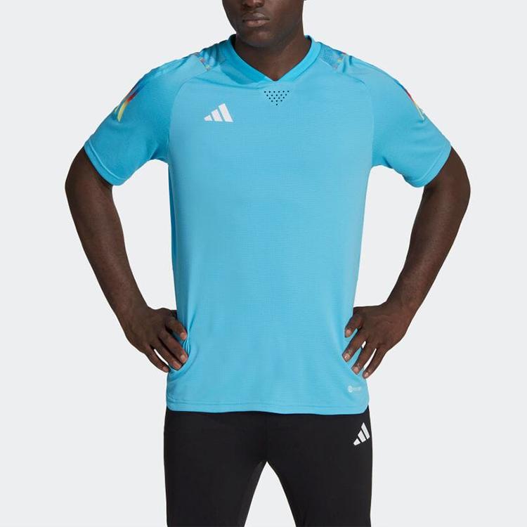 adidas Мужские синие футбольные майки умеренного прямого кроя HJ9942