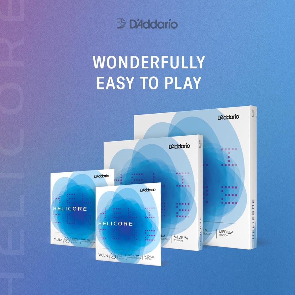 Комплект струн для скрипки D'Addario Helicore H310 1/8M Среднее натяжение
