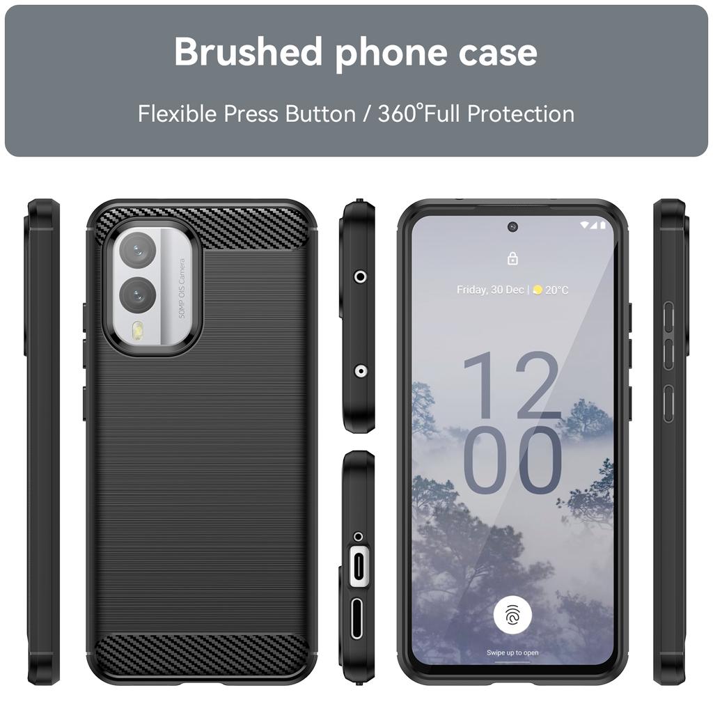 Чехол из ТПУ с текстурой углеродного волокна для Nokia X30 X100 XR20 X10 X20, противоударный защитный чехол Funda Coque