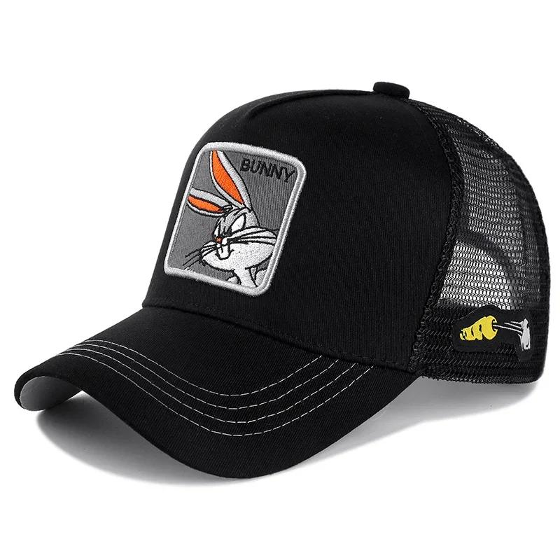 High Quality Anime Cartoon Snapback Cotton Baseball Cap Men Women Hip Hop Dad Mesh Hat Trucker Hat
