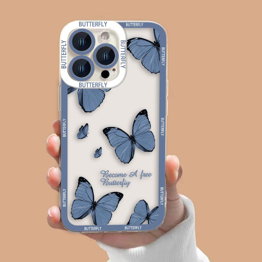 Красивые Цветы Бабочки Прозрачный Чехол Для Телефона Для Xiaomi 15 15T POCO X7 X6 X5 X4 X3 NFC GT F3 F5 M7 M4 M3 11 11T LITE Чехол Обложка