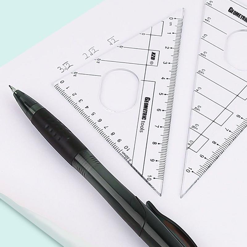 8 предметов DAINAYW Math Geometry Kit Наборы инструментов для рисования Канцелярские принадлежности включают линейки, транспортир, циркуль, треугольную линейку, набор для черчения и рисования