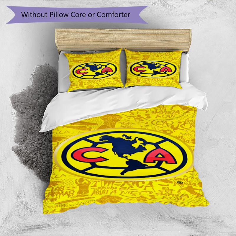 3pcs Duvet Cover Set (1*Duvet Cover + 2*Pillowcase, Without Core), Club America Print Bedding Set, Bedroom Decor, All‑Season, Birthday Gift
