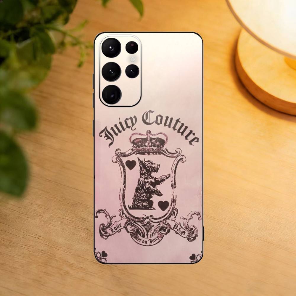 Чехол для телефона J-Juicy C-Couture для Samsung S25, S24, S21, S22, S23, S30, Ultra, S20, Plus, Fe, Lite, Черный корпус