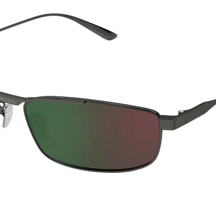 Balenciaga Everyday Series Metal Rectangular Sunglasses Unisex sunglasses Dark-Ruthenium BB0451S-005