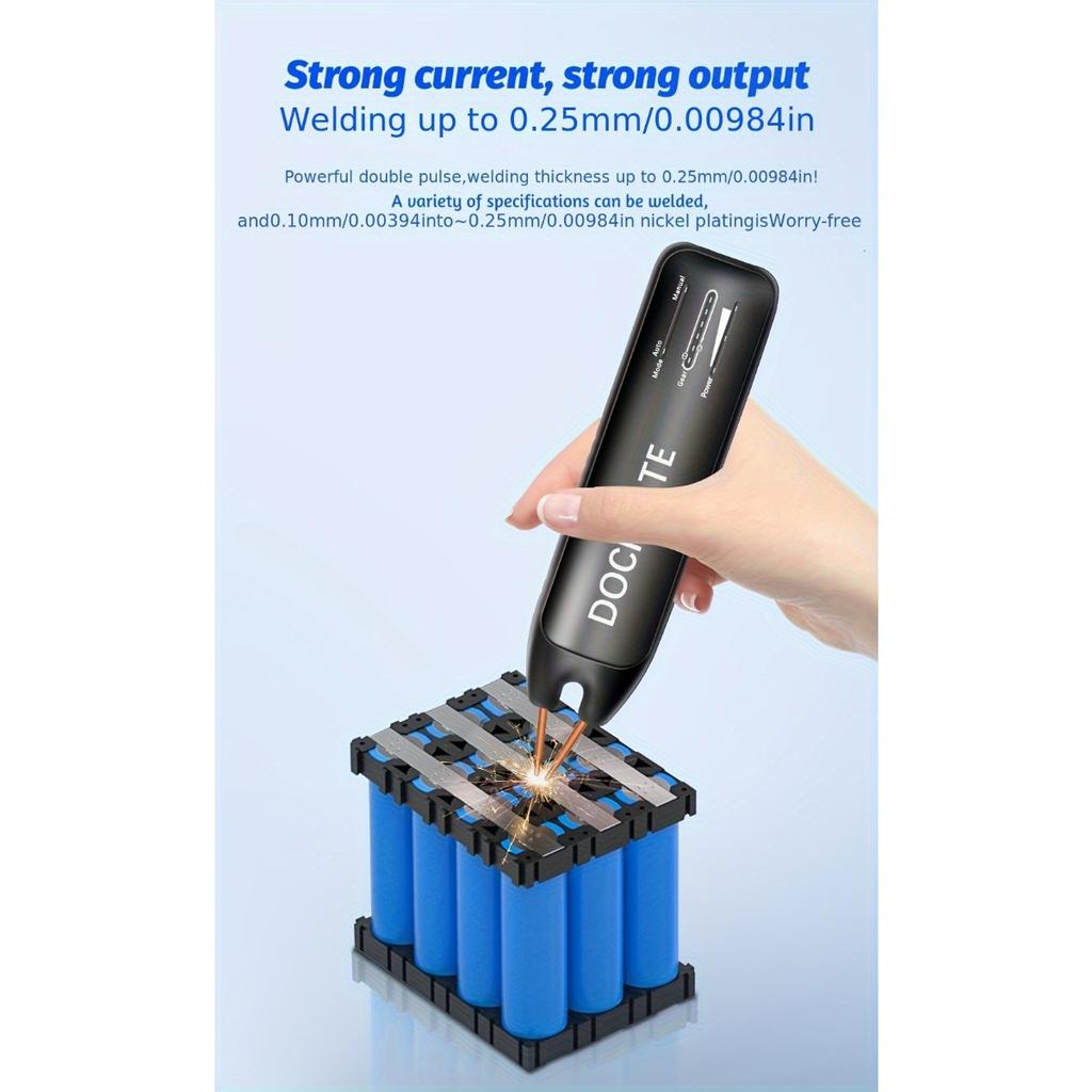 Портативный точечный сварочный аппарат с ЖК-дисплеем, 99 передач, регулируемый ручной точечный сварочный аппарат с автоматическим и ручным режимами, портативный мини-аппарат для точечной сварки на аккумуляторе 18650