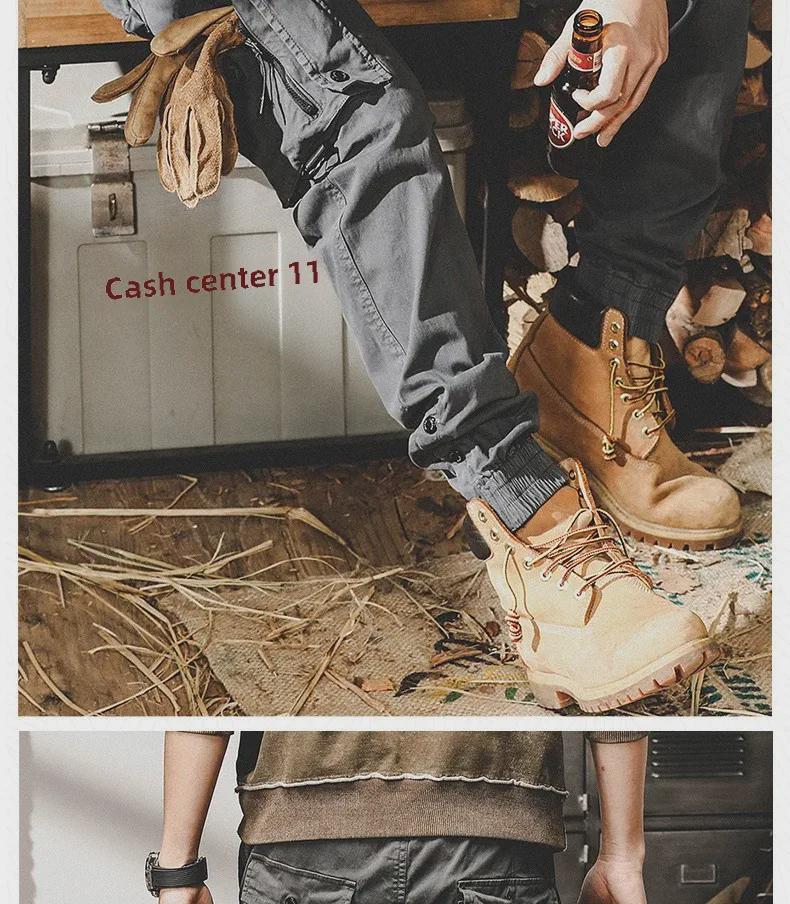 Men's American Style Tactical Overalls - Straight Fit, Autumn/Winter 2024, Outdoor Casual Pants for City Commuting and Mountain Activities.