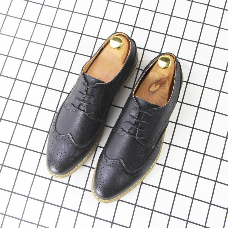 2024Оксфорды мужские броги туфли на шнуровке Bullock деловые свадебные туфли мужские формальные туфли 2024 Новинка
