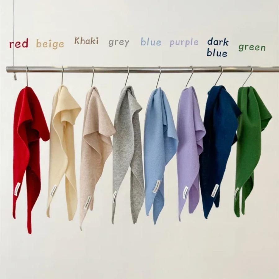 British Korean Style Niche Wool Knitted Triangular Scarf Women Headscarf Knitted Scarf Multi-functional Warm Knitted Scarf