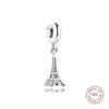 Fits Europe Bracelet Argent 925 Sterling Silver Eiffel Tower Dangle Beads DIY Jewelry Making
