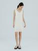 ETMON Silky Layered Sleeveless Dress Ivory