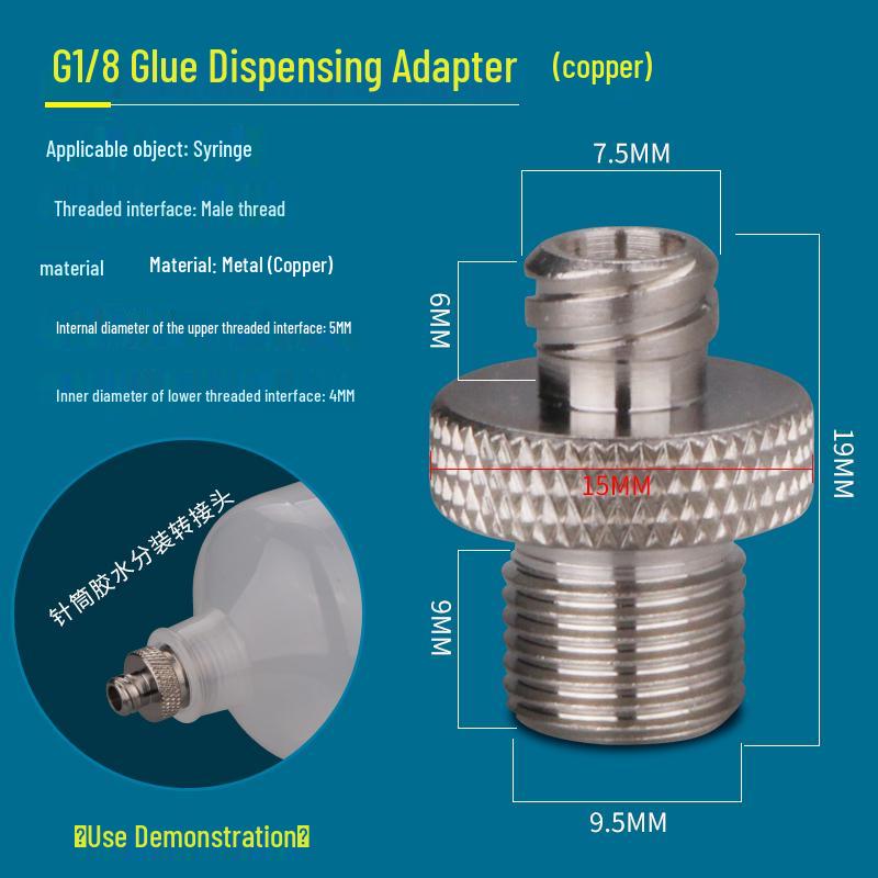 Ruhr Needle Tip Dispensing Machine Adapter: Valve Connector & Holder Accessories
