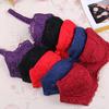 32-40B Women Padded Up Underwear Sexy Embroidery Lace Brassiere Bra