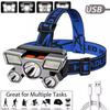 6000LM Outdoor High Brightness 5LED Headset Flashlight Outdoor Household Portable USB Rechargeable Fishing Miner Lamp Strong Headlight